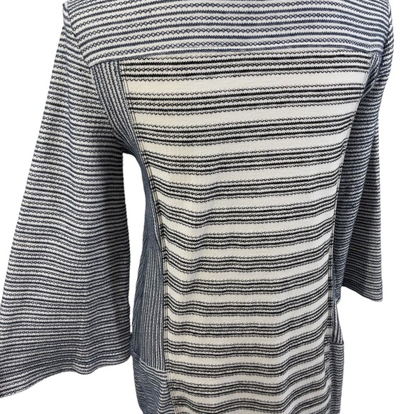 BCBGMaxAzria Lani Lace Up Front Embroidered Striped Knit Tunic Dress Womens S - Picture 9 of 14